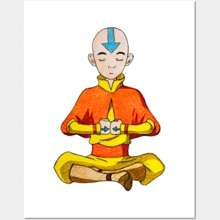 Aang Meditating Posters and Art